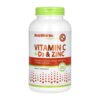 Vitamin C + D3 & Zinc - 250 caps