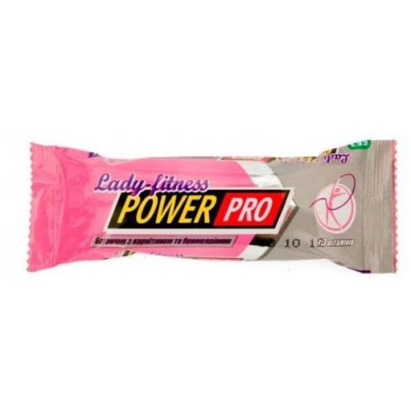 Power Pro Протеїновий батончик Lady Fitness 25% з ягодами годжі та льоном - 20x50г