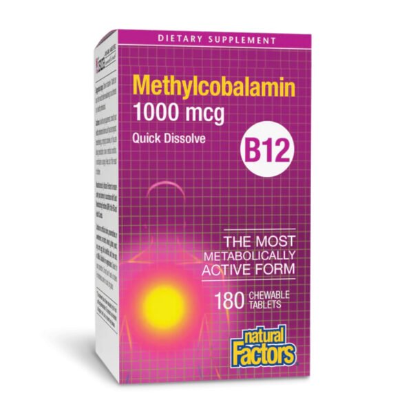 Natural Factors B12 Метилкобаламін 1000 мкг - 180 таблеток