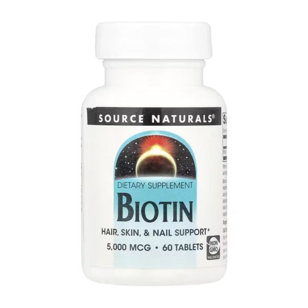 Source Naturals Біотин 5000 мкг — 60 таблеток