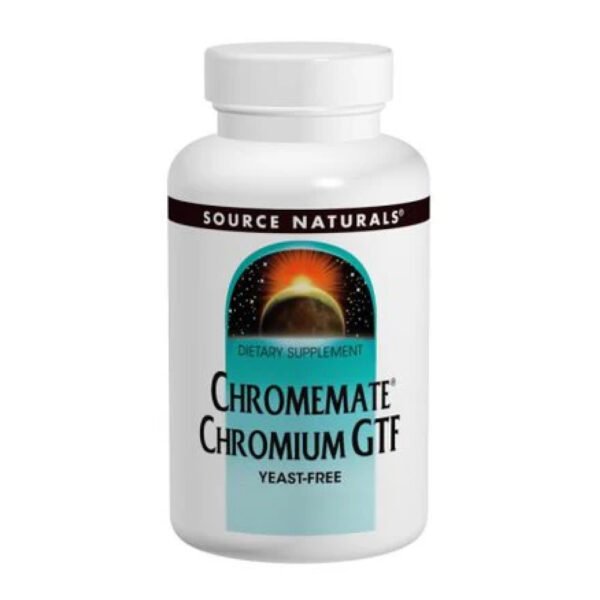 Source Naturals ChromeMate® Хром GTF 200 мкг без дріжджів - 120 таблеток