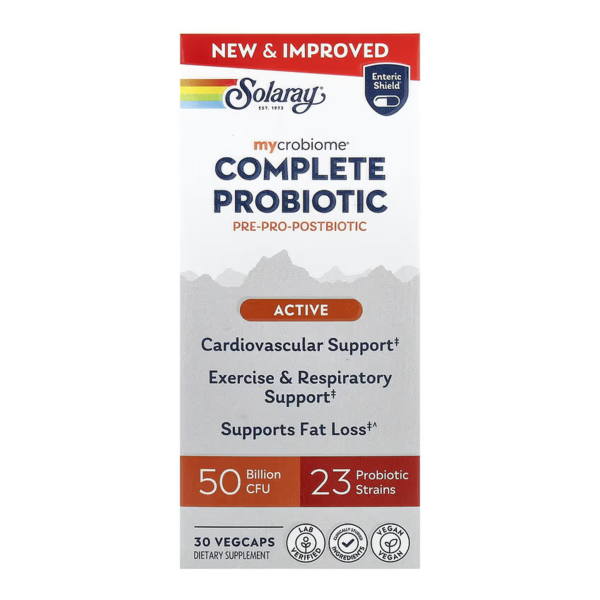 Solaray Complete Probiotic Active — 30 рослинних капсул
