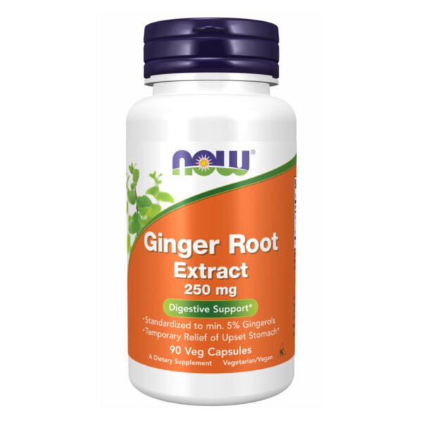 Now Foods Екстракт кореня імбиру 250мг - 90 рослинних капсул