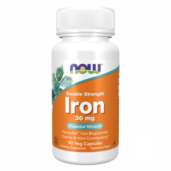 Now Foods Iron 36mg Ferrochel — 90 рослинних капсул