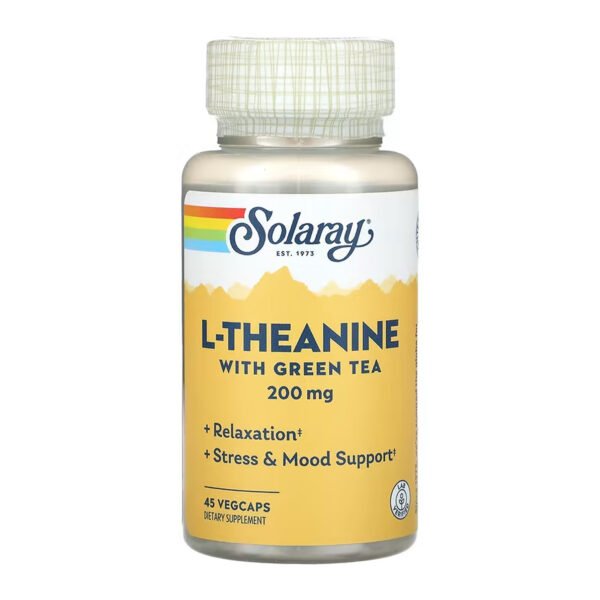Solaray L-Theanine 200 мг — 45 рослинних капсул
