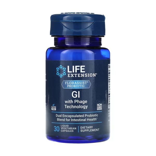 LE FLORASSIST® GI with Phage Technology - 30 vcaps (Пошкоджена банка)