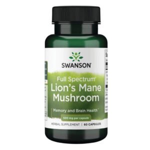 Lions Mane Mushroom 500mg - 60caps (Пошкоджена банка)
