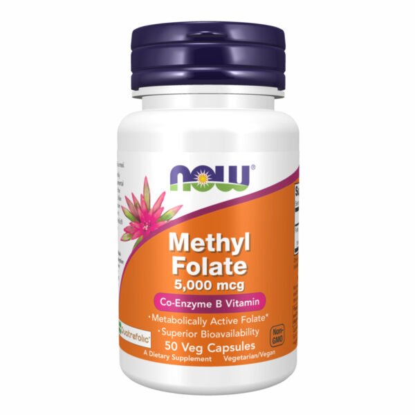 Now Foods Метилфолат 5000 мкг - 50 рослинних капсул