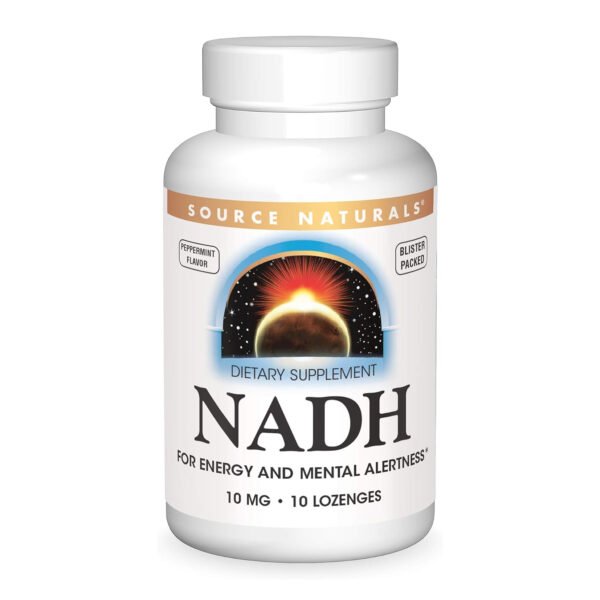 Source Naturals NADH 10 мг М'ята — 10 пастилок