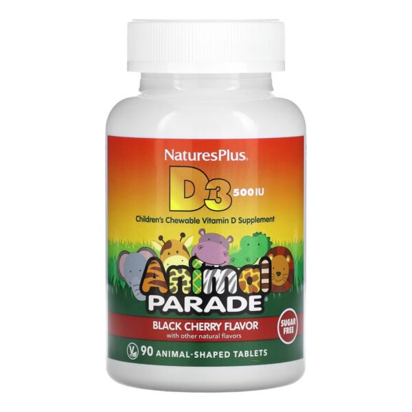 Nature's Plus Вітамін D3 для дітей жувальний без цукру 500 МО - 90 таблеток