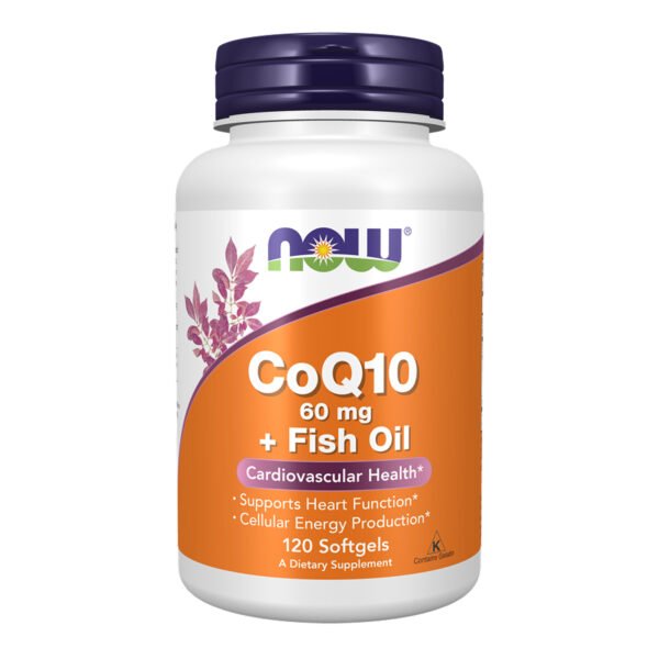 Now Foods CoQ10 60мг + Олія риби — 120 капсул