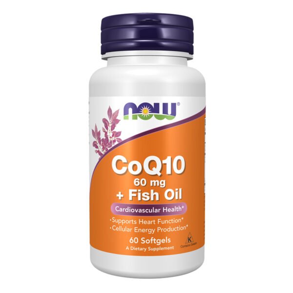 Now Foods CoQ10 60mg + Риб'ячий жир — 60 капсул