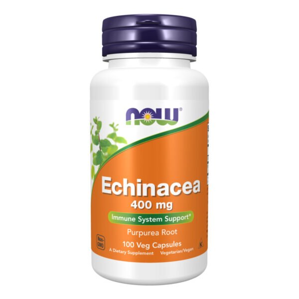 Now Foods Ехінацея 400 мг — 100 рослинних капсул