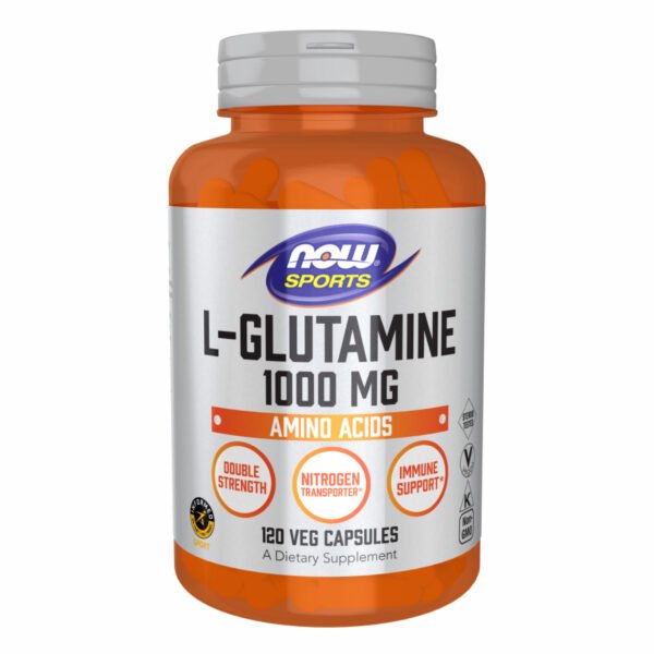 Now Foods L-глютамін 1000мг - 120 рослинних капсул