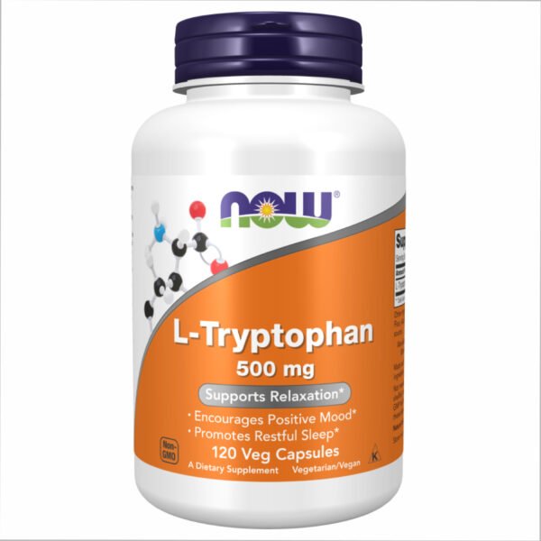 Now Foods L-Триптофан 500мг - 120 рослинних капсул