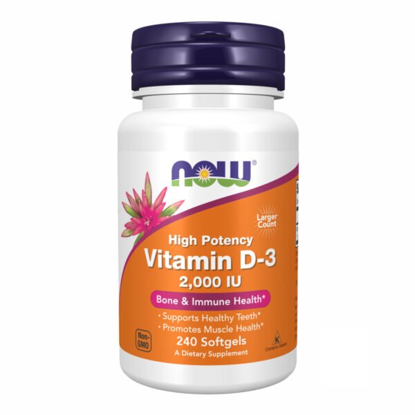 Now Foods Вітамін D-3 2000 IU — 240 капсул