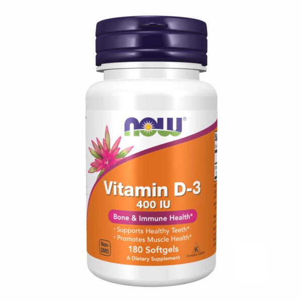 Now Foods Вітамін D-3 400 IU — 180 капсул