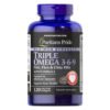 Maximum Strenght Triple Omega 3-6-9 Fish Flax and chia Oils - 120soft