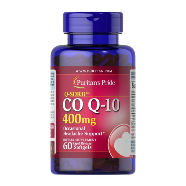 Puritans Pride Q-SORB™ CO Q-10 400 мг — 60 капсул швидкого вивільнення