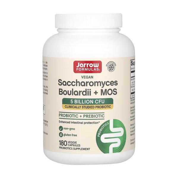 Jarrow Formulas Saccharomyces Boulardii + MOS — 180 рослинних капсул