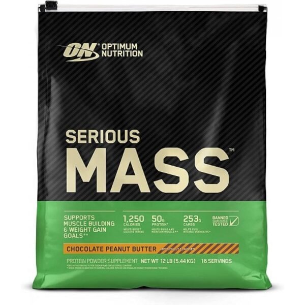 Optimum Nutrition Serious Mass — 5450 г ванільний