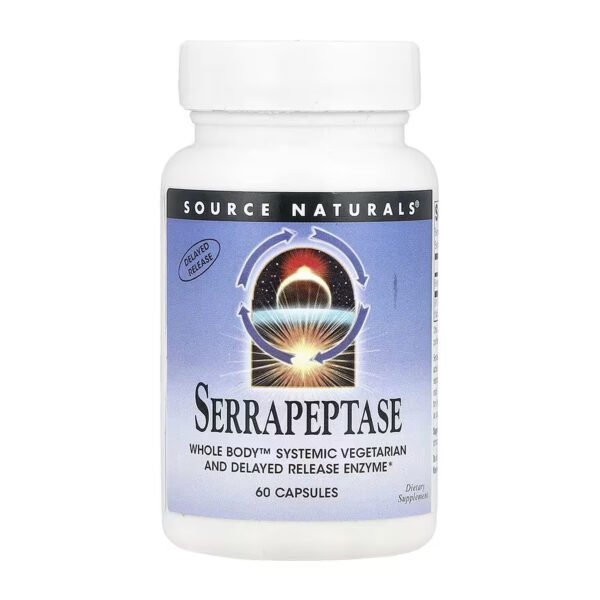 Source Naturals Серрапептаза — 60 капсул