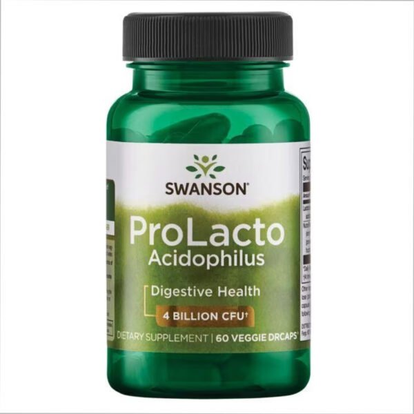 Swanson Prolacto Acidophilus 4 мільярди — 60 рослинних капсул