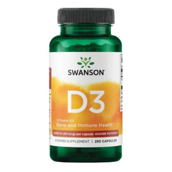 Swanson Вітамін D3 2000IU 50мкг - 250 капсул