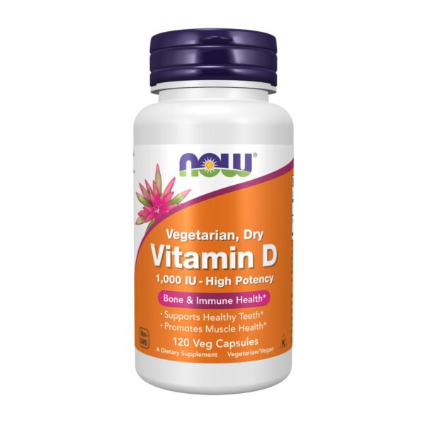 Now Foods Вітамін D-3 1000 IU — 120 рослинних капсул