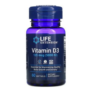 Vitamin D3 125 mcg (5000 IU) - 60 softgels (Пошкоджена банка)