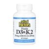 Vitamin D3 & K2 25 mcg (1000 IU) & 120 mcg - 60 softgels